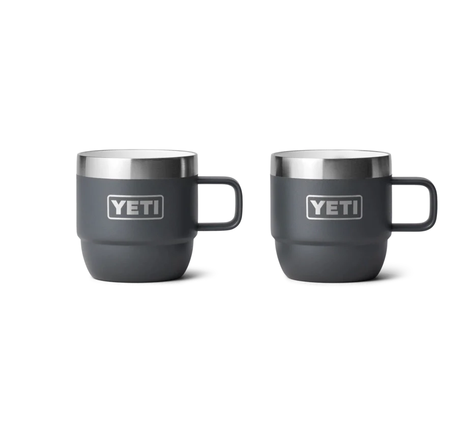 Rambler 6 oz Mug (2 Pack) - Charcoal - YETI Espresso Mugs - Image 2