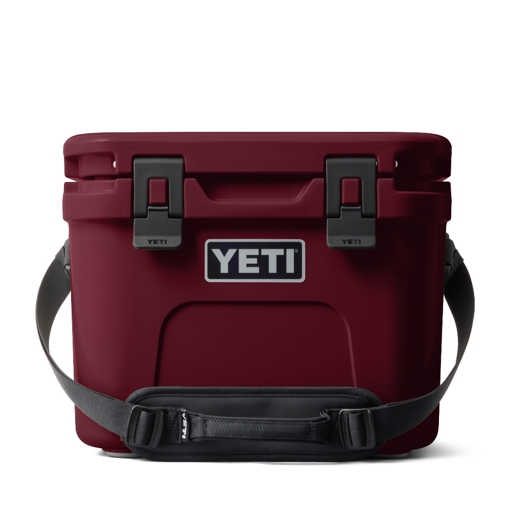 YETI Roadie 15 cooler in color Wild Vine Red.