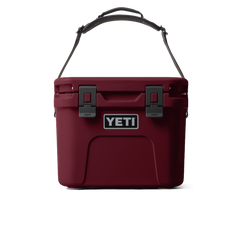 YETI Roadie 15 cooler in color Wild Vine Red.