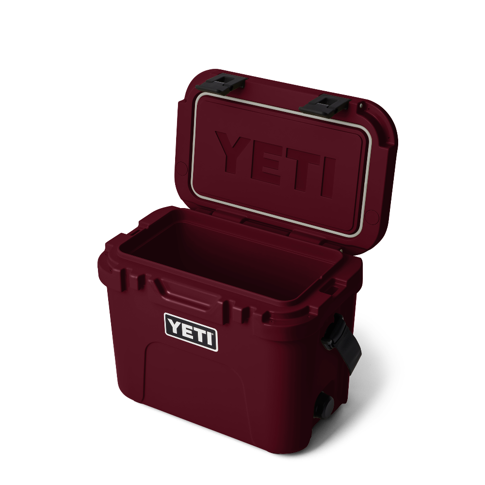 YETI Roadie 15 cooler in color Wild Vine Red.