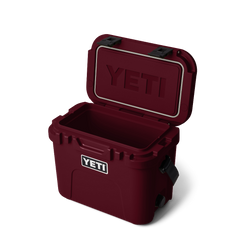 YETI Roadie 15 cooler in color Wild Vine Red.