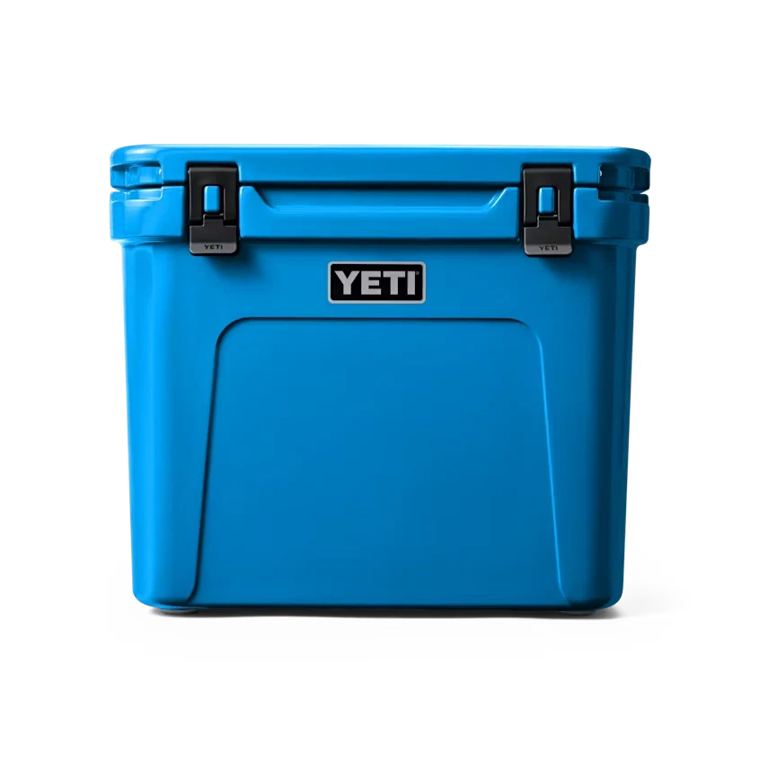 YETI Roadie 60 Hard Wheeled Cooler in Big Wave Blue.