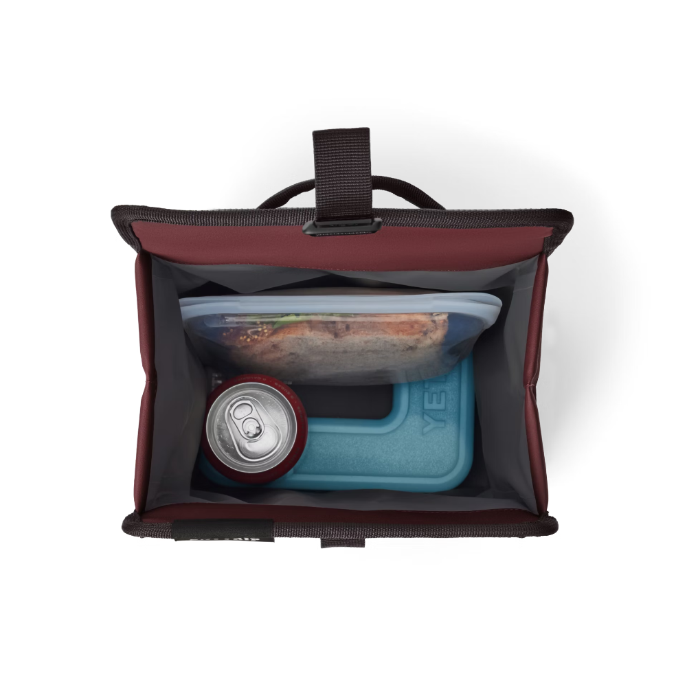 YETI Daytrip Lunch Bag in the color Wild Vine Red.