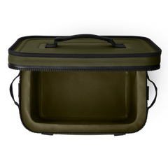 YETI Hopper Flip 18 Soft Cooler in Olive.