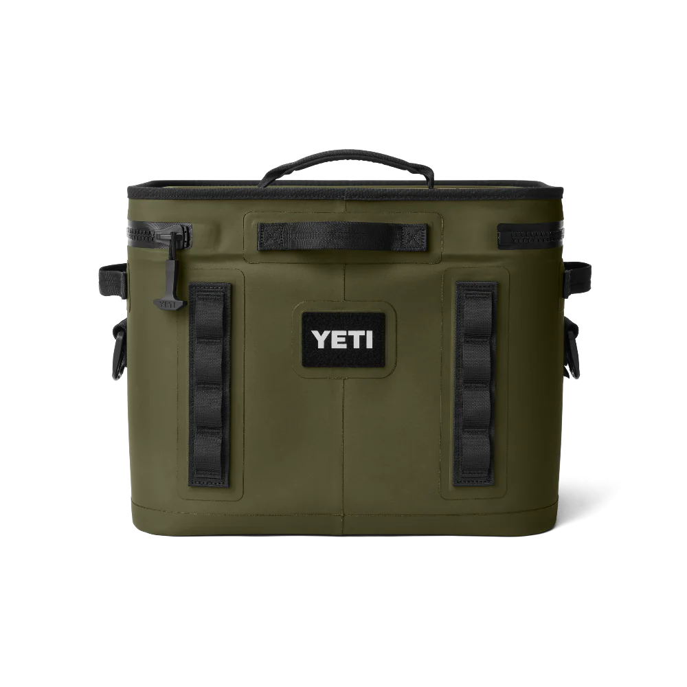 YETI Hopper Flip 18 Soft Cooler in Olive.