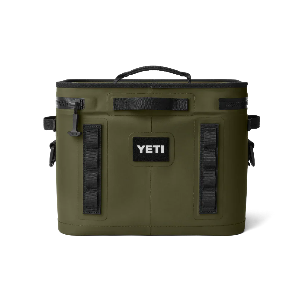 YETI Hopper Flip 18 Soft Cooler in Olive.