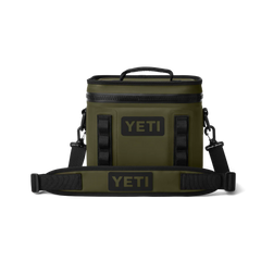 YETI Hopper Flip 8 Soft Cooler in Olive.