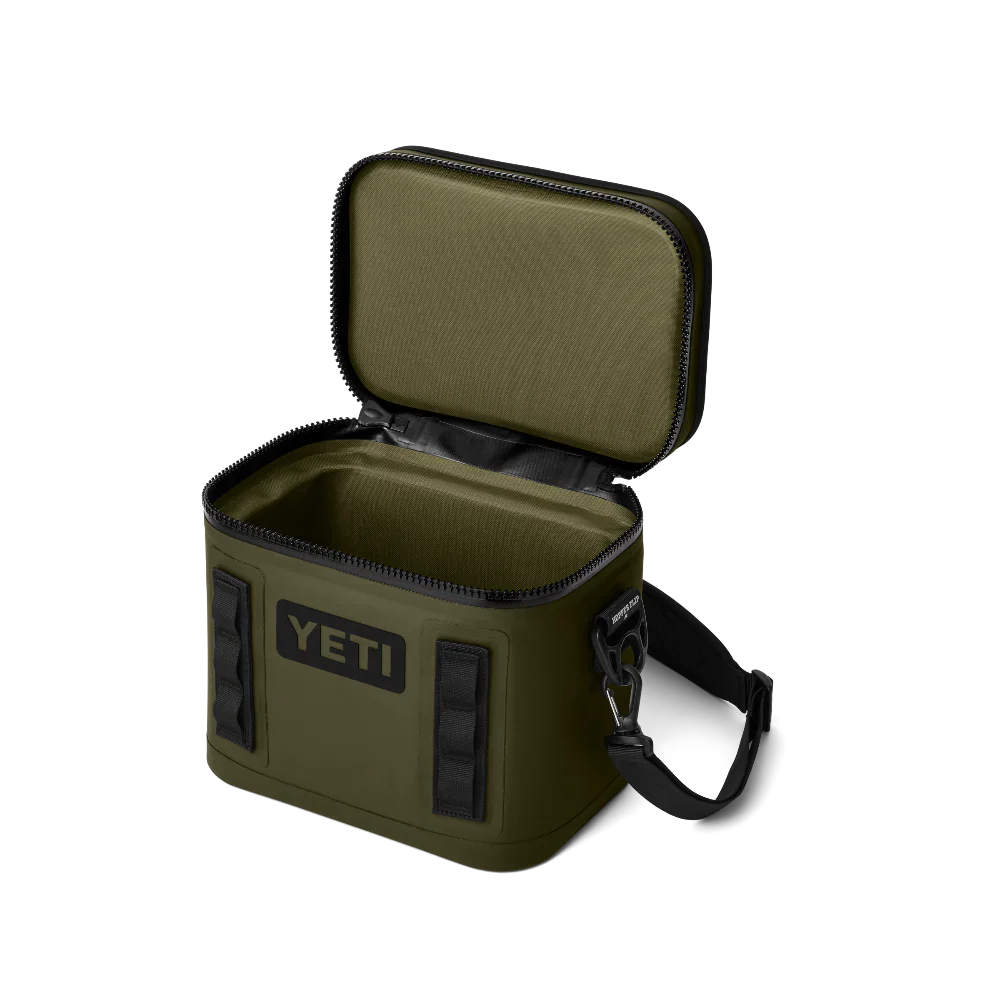 YETI Hopper Flip 8 Soft Cooler in Olive.