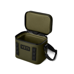 YETI Hopper Flip 8 Soft Cooler in Olive.