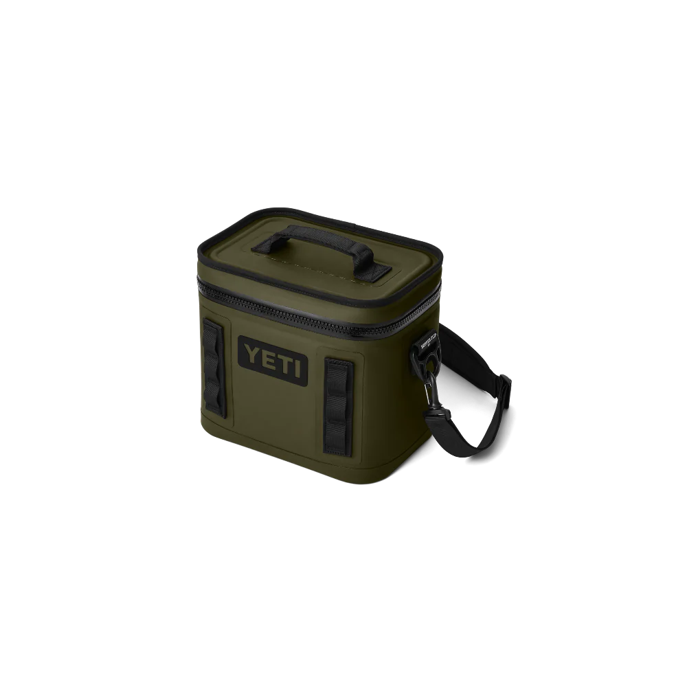 YETI Hopper Flip 8 Soft Cooler in Olive.