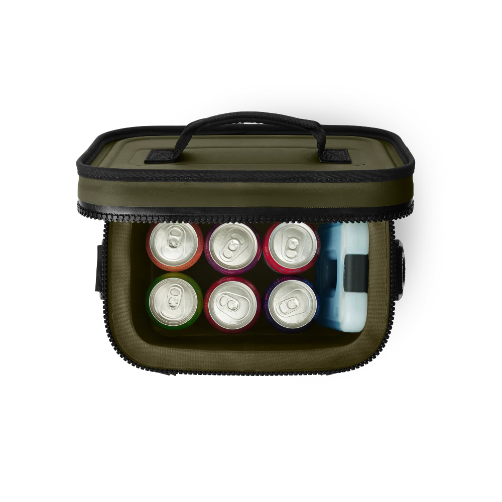 YETI Hopper Flip 8 Soft Cooler in Olive.