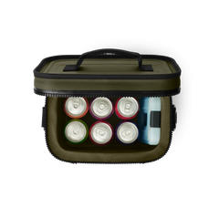 YETI Hopper Flip 8 Soft Cooler in Olive.