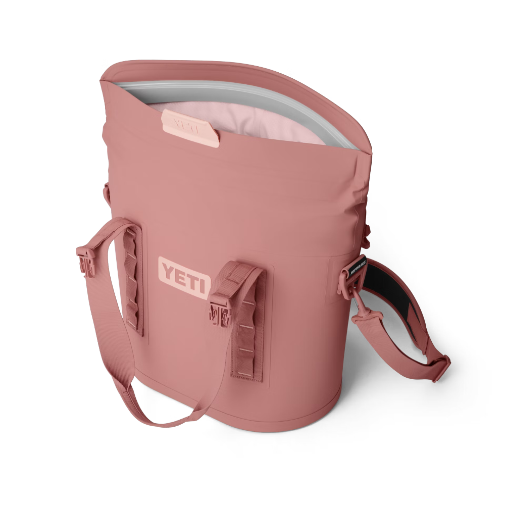 Hopper M15 Tote Soft Cooler in Sandstone Pink.