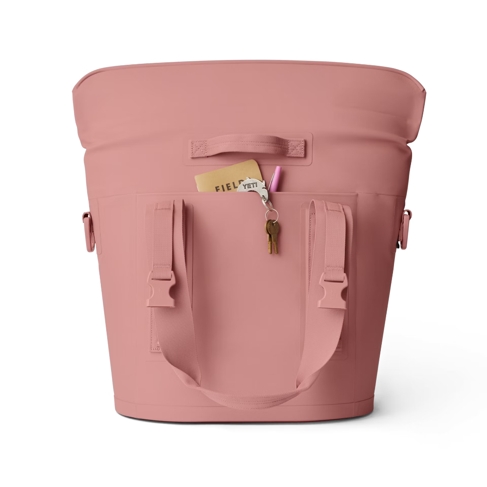 Hopper M15 Tote Soft Cooler in Sandstone Pink.