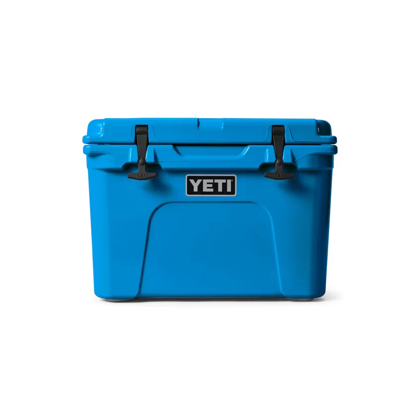 YETI Tundra 35 Hard Cooler in Big Wave Blue.