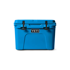 YETI Tundra 35 Hard Cooler in Big Wave Blue.