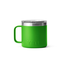 A YETI Rambler 14 oz Mug Coffee Mug. In limited edition color: Canopy Green.