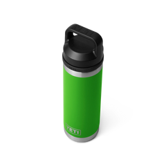 A YETI Rambler 18 oz Bottle with a Chug cap. In limited edition color: Canopy Green.