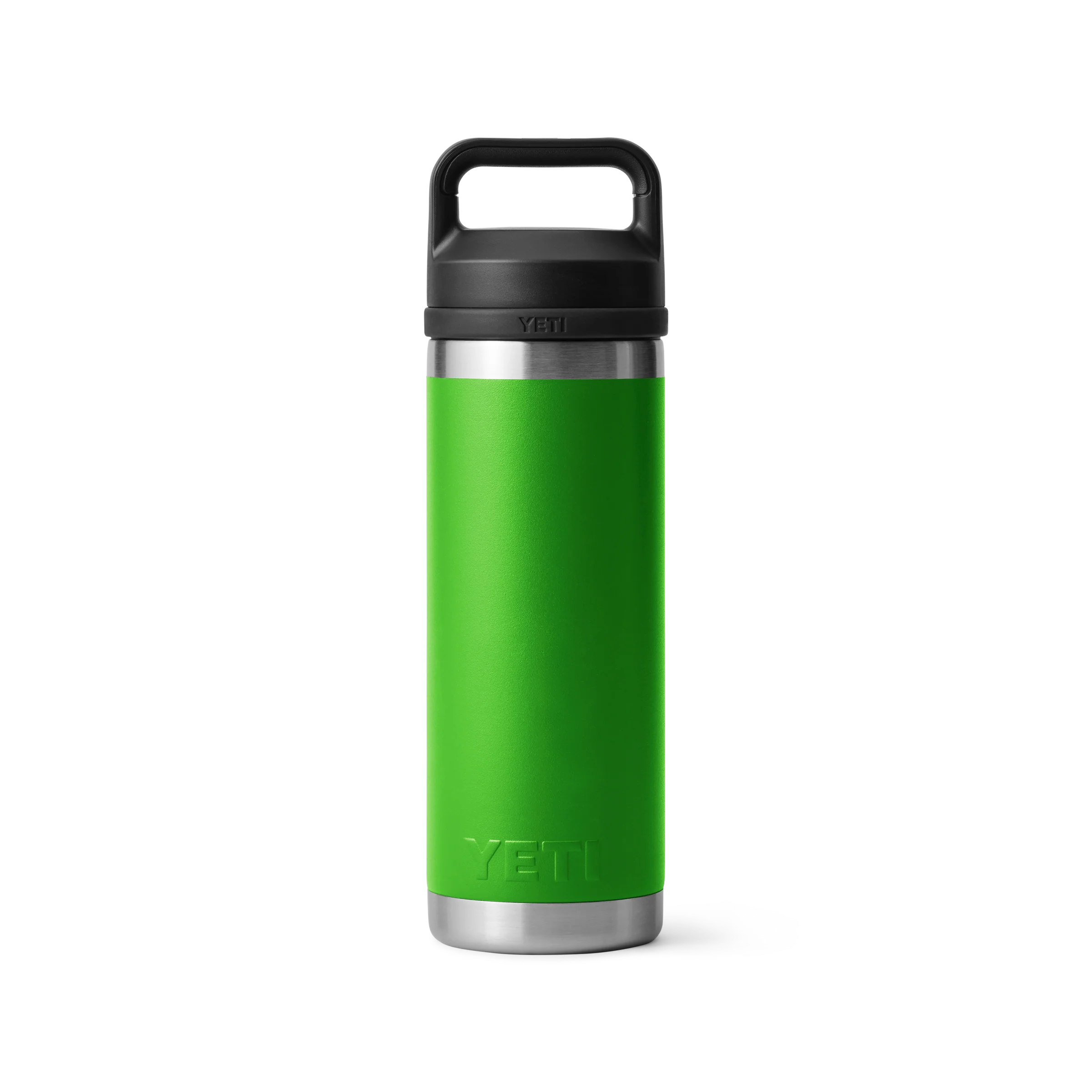 A YETI Rambler 18 oz Bottle with a Chug cap. In limited edition color: Canopy Green.