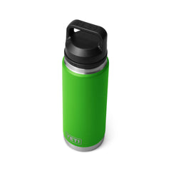 A YETI Rambler 26 oz Bottle with Chug cap. In the limited edition color: Canopy Green.