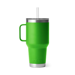A YETI Rambler 35 oz Straw Mug in limited edition Canopy Green.