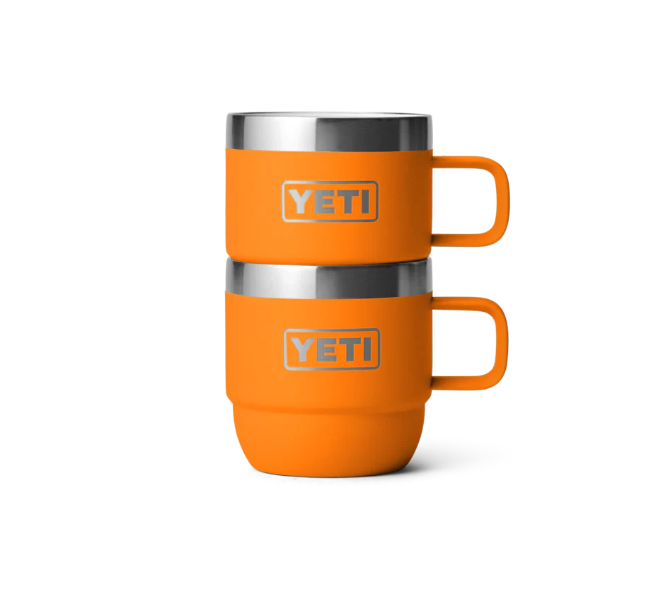 Rambler 6 oz Mug (2 Pack) - King Crab Orange - YETI Espresso Mugs - Image 1