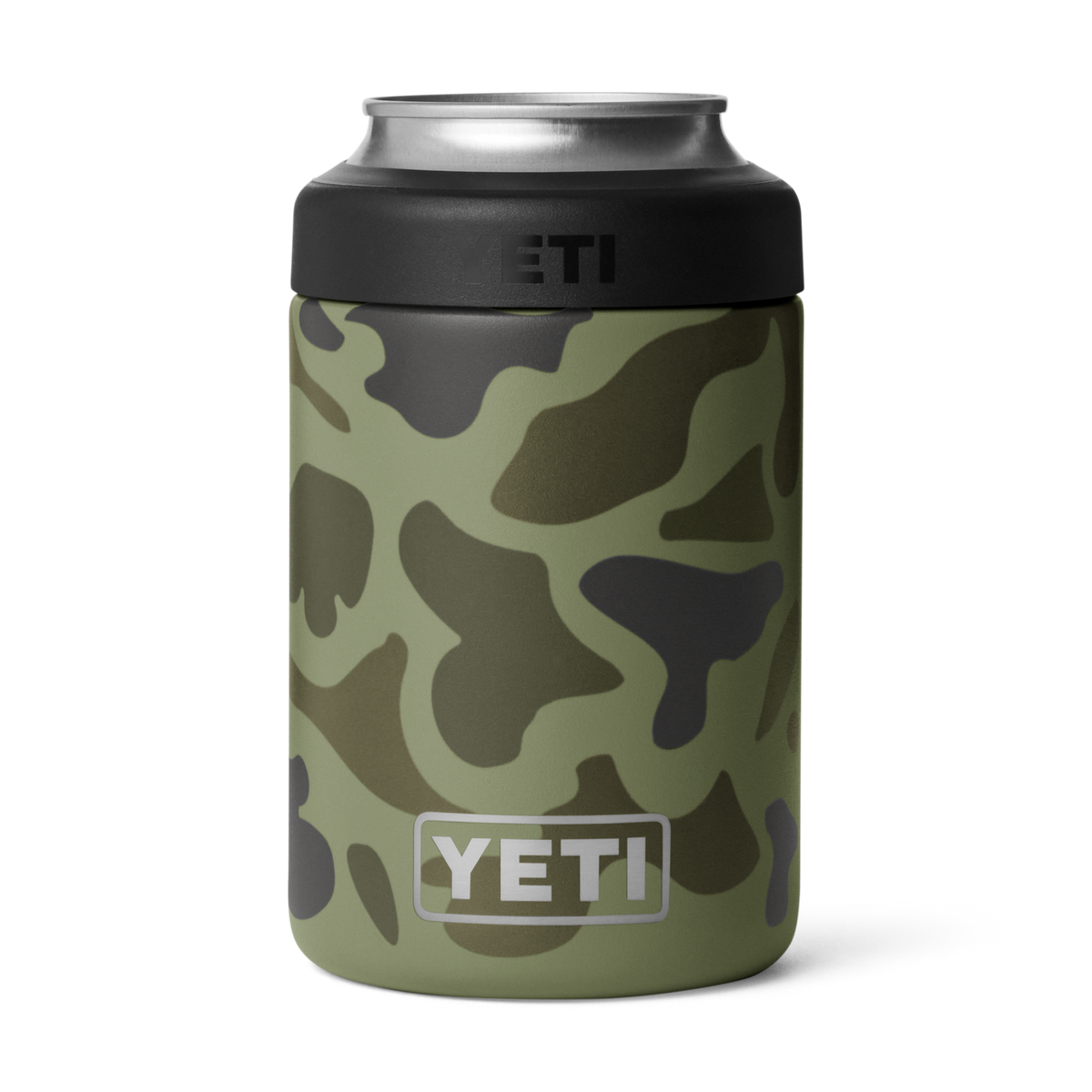 YETI Rambler Colster 2.0 12 oz can holder in Olive Camo, front view