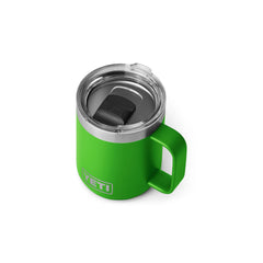A YETI Rambler 10 oz coffee Mug with a magslider™ lid. In limited edition color: Canopy Green.