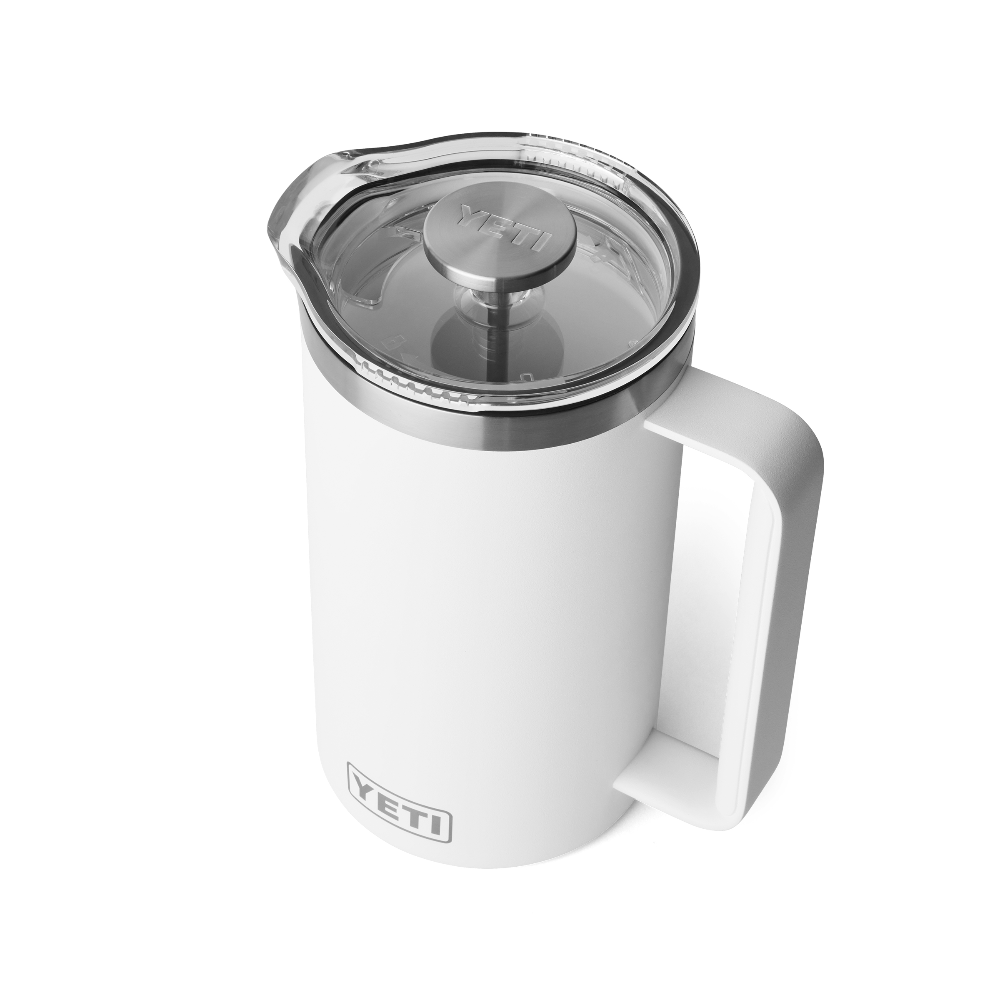 YETI Rambler 34 oz French Press in color white.