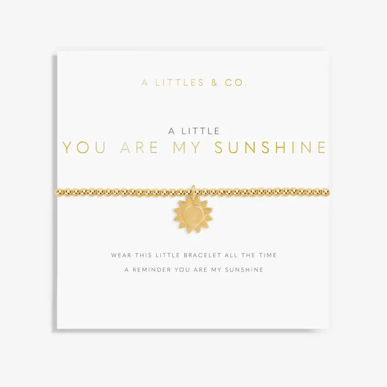 A Little You Are My Sunshine - Gold Bracelet Card View