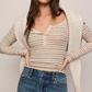 Andie Striped Henley Top