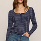 Andie Striped Henley Top