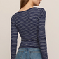 Andie Striped Henley Top