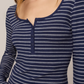 Andie Striped Henley Top