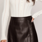 Roux Leather Mini Skirt