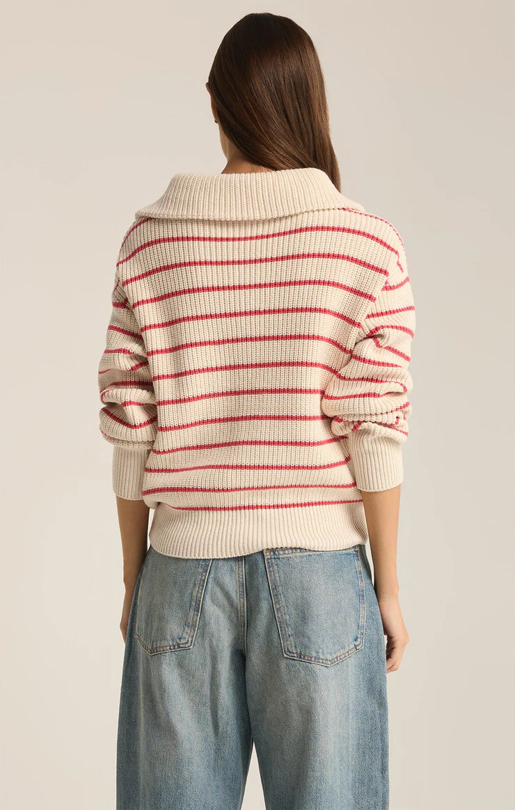 Villa Half Zip Stripe Sweater from Z Supply.