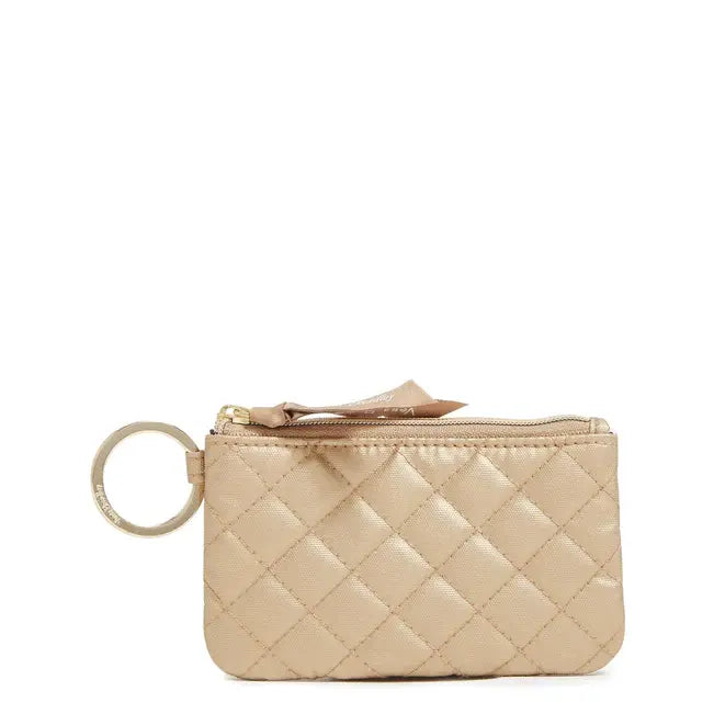 Zip ID Case Champagne Gold Pearl Front View
