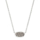 Kendra Scott Elisa Rhodium Platinum Drusy Necklace