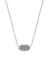 Kendra Scott Elisa Rhodium Platinum Drusy Necklace