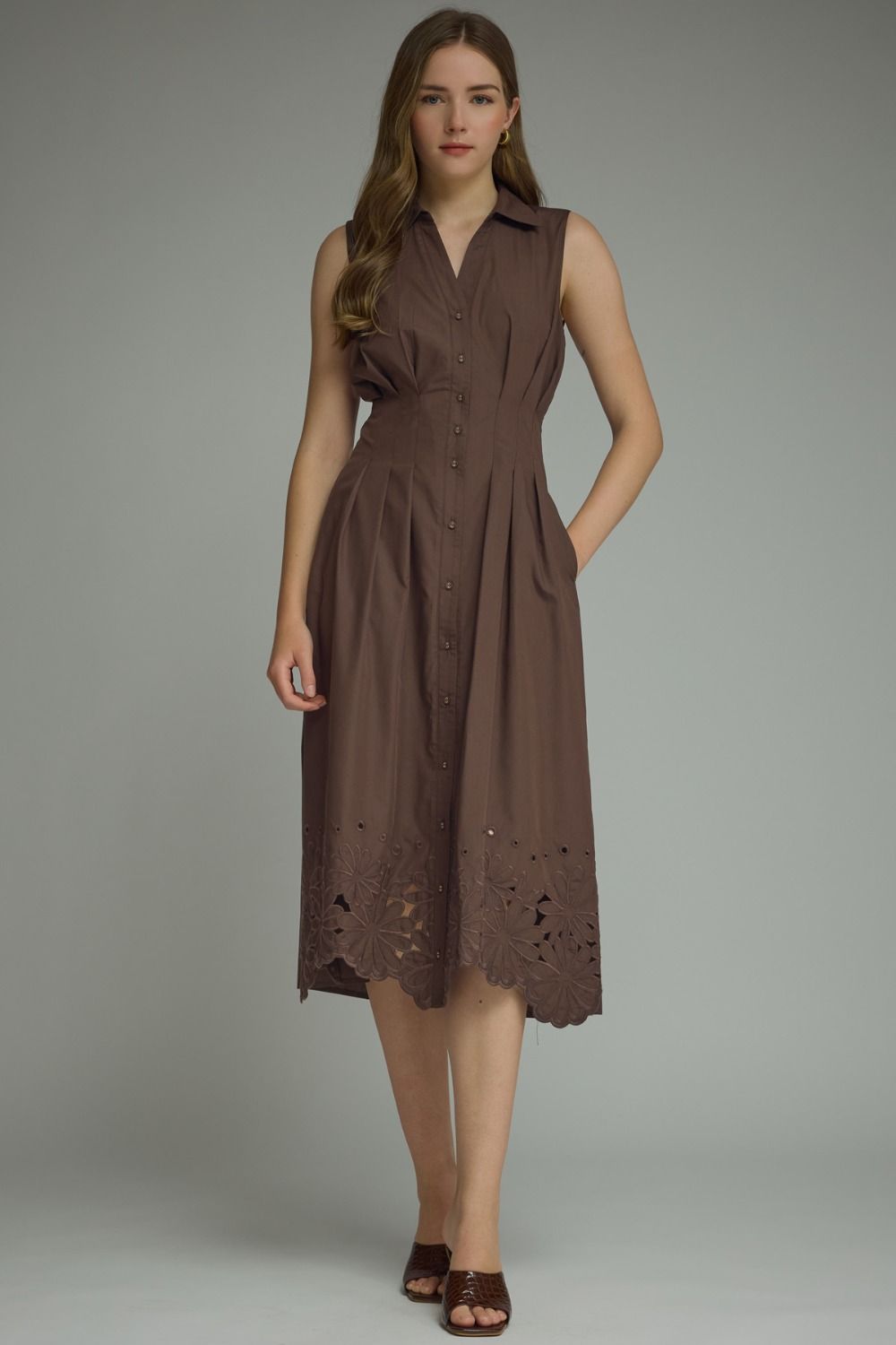 Adley Eyelet Midi Dress