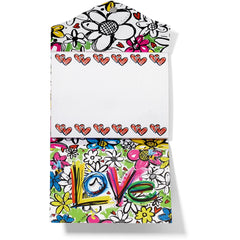 Fashionista Love Heart Notepad Inside View