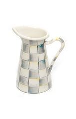 Sterling Check Enamel Practical Pitcher - Small
