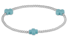 Signature Cross Sterling Pattern 2mm Bead Bracelet