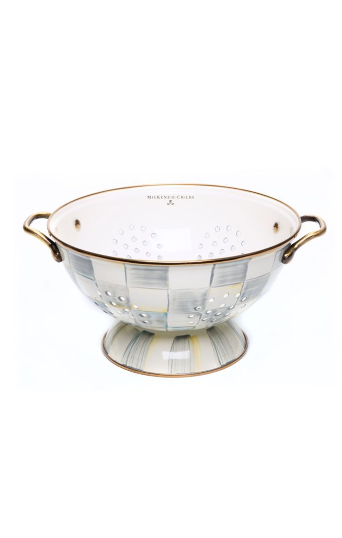 Sterling Check Colander - Large