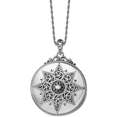 Etoile Silver Locket Necklace Front View
