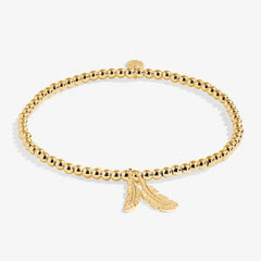 A Little Feathers Appear When Loved Ones Are Near - Gold Bracelet Front View