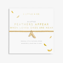 A Little Feathers Appear When Loved Ones Are Near - Gold Bracelet Card View