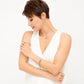 Halo French Wire Earrings Model View