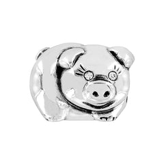 Oink Silver Bead Front View
