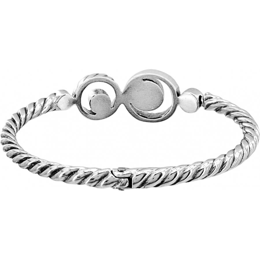 Halo Hinged Bangle Bracelet Back View